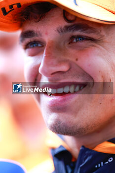 2024-07-25 - NORRIS Lando (gbr), McLaren F1 Team MCL38, portrait during the Formula 1 Rolex Belgian Grand Prix 2024, 14th round of the 2024 Formula One World Championship from July 26 to 28, 2024 on the Circuit de Spa-Francorchamps, in Stavelot, Belgium - F1 - BELGIAN GRAND PRIX 2024 - FORMULA 1 - MOTORS