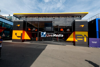 2024-07-25 - McLaren F1 Team motorhome hospitality during the Formula 1 Rolex Belgian Grand Prix 2024, 14th round of the 2024 Formula One World Championship from July 26 to 28, 2024 on the Circuit de Spa-Francorchamps, in Stavelot, Belgium - F1 - BELGIAN GRAND PRIX 2024 - FORMULA 1 - MOTORS