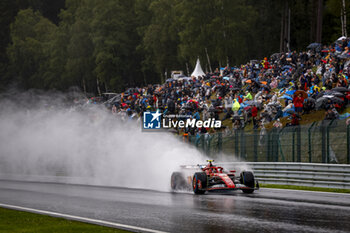 2024-07-27 - 55 SAINZ Carlos (spa), Scuderia Ferrari SF-24, action during the Formula 1 Rolex Belgian Grand Prix 2024, 14th round of the 2024 Formula One World Championship from July 26 to 28, 2024 on the Circuit de Spa-Francorchamps, in Stavelot, Belgium - F1 - BELGIAN GRAND PRIX 2024 - FORMULA 1 - MOTORS