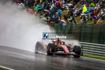 2024-07-27 - 55 SAINZ Carlos (spa), Scuderia Ferrari SF-24, action during the Formula 1 Rolex Belgian Grand Prix 2024, 14th round of the 2024 Formula One World Championship from July 26 to 28, 2024 on the Circuit de Spa-Francorchamps, in Stavelot, Belgium - F1 - BELGIAN GRAND PRIX 2024 - FORMULA 1 - MOTORS