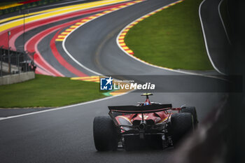 2024-07-27 - 55 SAINZ Carlos (spa), Scuderia Ferrari SF-24, action during the Formula 1 Rolex Belgian Grand Prix 2024, 14th round of the 2024 Formula One World Championship from July 26 to 28, 2024 on the Circuit de Spa-Francorchamps, in Stavelot, Belgium - F1 - BELGIAN GRAND PRIX 2024 - FORMULA 1 - MOTORS