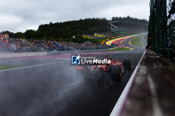 2024-07-27 - 55 SAINZ Carlos (spa), Scuderia Ferrari SF-24, action during the Formula 1 Rolex Belgian Grand Prix 2024, 14th round of the 2024 Formula One World Championship from July 26 to 28, 2024 on the Circuit de Spa-Francorchamps, in Stavelot, Belgium - F1 - BELGIAN GRAND PRIX 2024 - FORMULA 1 - MOTORS