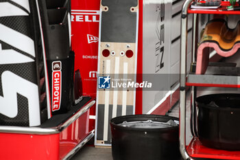 2024-09-19 - Haas F1 Team VF-24 Ferrari, Mechanical detail Skid block during the Formula 1 Singapore Grand Prix 2024, 18th round of the 2024 Formula One World Championship from September 20 to 22, 2024 on the Marina Bay Circuit, in Singapore, Singapore - F1 - SINGAPORE GRAND PRIX 2024 - FORMULA 1 - MOTORS