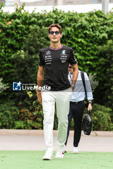 2024-09-19 - RUSSELL George (gbr), Mercedes AMG F1 Team W15, portrait during the Formula 1 Singapore Grand Prix 2024, 18th round of the 2024 Formula One World Championship from September 20 to 22, 2024 on the Marina Bay Circuit, in Singapore, Singapore - F1 - SINGAPORE GRAND PRIX 2024 - FORMULA 1 - MOTORS