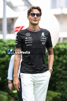 2024-09-19 - RUSSELL George (gbr), Mercedes AMG F1 Team W15, portrait during the Formula 1 Singapore Grand Prix 2024, 18th round of the 2024 Formula One World Championship from September 20 to 22, 2024 on the Marina Bay Circuit, in Singapore, Singapore - F1 - SINGAPORE GRAND PRIX 2024 - FORMULA 1 - MOTORS