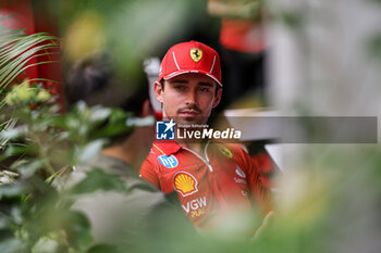 2024-09-19 - LECLERC Charles (mco), Scuderia Ferrari SF-24, portrait during the Formula 1 Singapore Grand Prix 2024, 18th round of the 2024 Formula One World Championship from September 20 to 22, 2024 on the Marina Bay Circuit, in Singapore, Singapore - F1 - SINGAPORE GRAND PRIX 2024 - FORMULA 1 - MOTORS