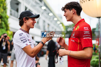 2024-09-19 - KIMI ANTONELLI Andrea (ita), Junior Driver of Mercedes AMG F1 Team, BEARMAN Oliver, Ferrari Driver Academy, portrait during the Formula 1 Singapore Grand Prix 2024, 18th round of the 2024 Formula One World Championship from September 20 to 22, 2024 on the Marina Bay Circuit, in Singapore, Singapore - F1 - SINGAPORE GRAND PRIX 2024 - FORMULA 1 - MOTORS