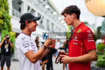 2024-09-19 - KIMI ANTONELLI Andrea (ita), Junior Driver of Mercedes AMG F1 Team, BEARMAN Oliver, Ferrari Driver Academy, portrait during the Formula 1 Singapore Grand Prix 2024, 18th round of the 2024 Formula One World Championship from September 20 to 22, 2024 on the Marina Bay Circuit, in Singapore, Singapore - F1 - SINGAPORE GRAND PRIX 2024 - FORMULA 1 - MOTORS