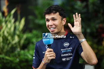 2024-09-19 - ALBON Alexander (tha), Williams Racing FW46, portrait during the Formula 1 Singapore Grand Prix 2024, 18th round of the 2024 Formula One World Championship from September 20 to 22, 2024 on the Marina Bay Circuit, in Singapore, Singapore - F1 - SINGAPORE GRAND PRIX 2024 - FORMULA 1 - MOTORS