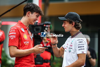 2024-09-19 - BEARMAN Oliver, Ferrari Driver Academy, portrait KIMI ANTONELLI Andrea (ita), Junior Driver of Mercedes AMG F1 Team, portrait during the Formula 1 Singapore Grand Prix 2024, 18th round of the 2024 Formula One World Championship from September 20 to 22, 2024 on the Marina Bay Circuit, in Singapore, Singapore - F1 - SINGAPORE GRAND PRIX 2024 - FORMULA 1 - MOTORS