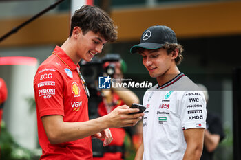 2024-09-19 - BEARMAN Oliver, Ferrari Driver Academy, portrait KIMI ANTONELLI Andrea (ita), Junior Driver of Mercedes AMG F1 Team, portrait during the Formula 1 Singapore Grand Prix 2024, 18th round of the 2024 Formula One World Championship from September 20 to 22, 2024 on the Marina Bay Circuit, in Singapore, Singapore - F1 - SINGAPORE GRAND PRIX 2024 - FORMULA 1 - MOTORS