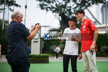 2024-09-19 - KIMI ANTONELLI Andrea (ita), Junior Driver of Mercedes AMG F1 Team, portrait BEARMAN Oliver, Ferrari Driver Academy, portrait during the Formula 1 Singapore Grand Prix 2024, 18th round of the 2024 Formula One World Championship from September 20 to 22, 2024 on the Marina Bay Circuit, in Singapore, Singapore - F1 - SINGAPORE GRAND PRIX 2024 - FORMULA 1 - MOTORS