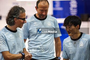 2024-09-19 - MEKIES Laurent (fra), Team Principal of Visa Cash App RB F1 Team, portrait BAYER Peter, CEO of Visa Cash App RB F1 Team, portrait TSUNODA Yuki (jap), Visa Cash App RB F1 Team VCARB 01, portrait during the Formula 1 Singapore Grand Prix 2024, 18th round of the 2024 Formula One World Championship from September 20 to 22, 2024 on the Marina Bay Circuit, in Singapore, Singapore - F1 - SINGAPORE GRAND PRIX 2024 - FORMULA 1 - MOTORS