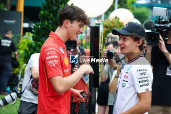 2024-09-19 - BEARMAN Oliver, Ferrari Driver Academy, KIMI ANTONELLI Andrea (ita), Junior Driver of Mercedes AMG F1 Team, portrait, during the Formula 1 Singapore Grand Prix 2024, 18th round of the 2024 Formula One World Championship from September 20 to 22, 2024 on the Marina Bay Circuit, in Singapore, Singapore - F1 - SINGAPORE GRAND PRIX 2024 - FORMULA 1 - MOTORS