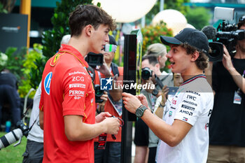 2024-09-19 - BEARMAN Oliver, Ferrari Driver Academy, KIMI ANTONELLI Andrea (ita), Junior Driver of Mercedes AMG F1 Team, portrait, during the Formula 1 Singapore Grand Prix 2024, 18th round of the 2024 Formula One World Championship from September 20 to 22, 2024 on the Marina Bay Circuit, in Singapore, Singapore - F1 - SINGAPORE GRAND PRIX 2024 - FORMULA 1 - MOTORS