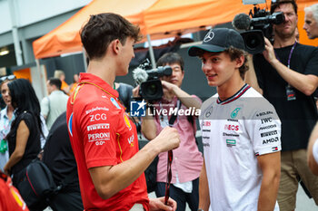 2024-09-19 - BEARMAN Oliver, Ferrari Driver Academy, KIMI ANTONELLI Andrea (ita), Junior Driver of Mercedes AMG F1 Team, portrait, during the Formula 1 Singapore Grand Prix 2024, 18th round of the 2024 Formula One World Championship from September 20 to 22, 2024 on the Marina Bay Circuit, in Singapore, Singapore - F1 - SINGAPORE GRAND PRIX 2024 - FORMULA 1 - MOTORS