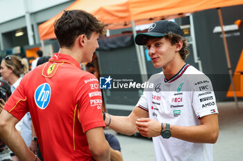 2024-09-19 - BEARMAN Oliver, Ferrari Driver Academy, KIMI ANTONELLI Andrea (ita), Junior Driver of Mercedes AMG F1 Team, portrait, during the Formula 1 Singapore Grand Prix 2024, 18th round of the 2024 Formula One World Championship from September 20 to 22, 2024 on the Marina Bay Circuit, in Singapore, Singapore - F1 - SINGAPORE GRAND PRIX 2024 - FORMULA 1 - MOTORS