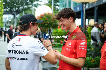 2024-09-19 - BEARMAN Oliver, Ferrari Driver Academy, KIMI ANTONELLI Andrea (ita), Junior Driver of Mercedes AMG F1 Team, portrait, during the Formula 1 Singapore Grand Prix 2024, 18th round of the 2024 Formula One World Championship from September 20 to 22, 2024 on the Marina Bay Circuit, in Singapore, Singapore - F1 - SINGAPORE GRAND PRIX 2024 - FORMULA 1 - MOTORS