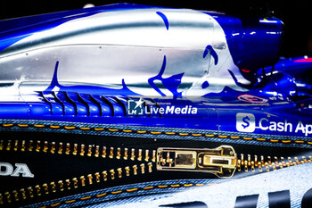 2024-09-19 - Visa Cash App RB F1 Team VCARB 01, mechanical detail of special livery during the Formula 1 Singapore Grand Prix 2024, 18th round of the 2024 Formula One World Championship from September 20 to 22, 2024 on the Marina Bay Circuit, in Singapore, Singapore - F1 - SINGAPORE GRAND PRIX 2024 - FORMULA 1 - MOTORS