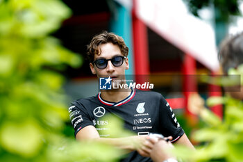 2024-09-19 - RUSSELL George (gbr), Mercedes AMG F1 Team W15, portrait during the Formula 1 Singapore Grand Prix 2024, 18th round of the 2024 Formula One World Championship from September 20 to 22, 2024 on the Marina Bay Circuit, in Singapore, Singapore - F1 - SINGAPORE GRAND PRIX 2024 - FORMULA 1 - MOTORS