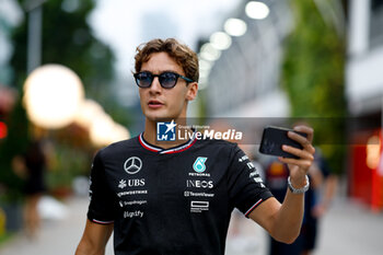 2024-09-19 - RUSSELL George (gbr), Mercedes AMG F1 Team W15, portrait during the Formula 1 Singapore Grand Prix 2024, 18th round of the 2024 Formula One World Championship from September 20 to 22, 2024 on the Marina Bay Circuit, in Singapore, Singapore - F1 - SINGAPORE GRAND PRIX 2024 - FORMULA 1 - MOTORS