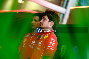 2024-09-19 - LECLERC Charles (mco), Scuderia Ferrari SF-24, portrait and SAINZ Carlos (spa), Scuderia Ferrari SF-24, portrait during the Formula 1 Singapore Grand Prix 2024, 18th round of the 2024 Formula One World Championship from September 20 to 22, 2024 on the Marina Bay Circuit, in Singapore, Singapore - F1 - SINGAPORE GRAND PRIX 2024 - FORMULA 1 - MOTORS