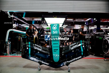 2024-09-19 - Mercedes AMG F1 Team W15, mechanical detail front wing during the Formula 1 Singapore Grand Prix 2024, 18th round of the 2024 Formula One World Championship from September 20 to 22, 2024 on the Marina Bay Circuit, in Singapore, Singapore - F1 - SINGAPORE GRAND PRIX 2024 - FORMULA 1 - MOTORS