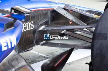 2024-09-20 - Williams Racing FW46, mechanical detail of front suspensions wishbone during the Formula 1 Singapore Grand Prix 2024, 18th round of the 2024 Formula One World Championship from September 20 to 22, 2024 on the Marina Bay Circuit, in Singapore, Singapore - F1 - SINGAPORE GRAND PRIX 2024 - FORMULA 1 - MOTORS