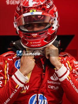 2024-09-20 - LECLERC Charles (mco), Scuderia Ferrari SF-24, portrait during the Formula 1 Singapore Grand Prix 2024, 18th round of the 2024 Formula One World Championship from September 20 to 22, 2024 on the Marina Bay Circuit, in Singapore, Singapore - F1 - SINGAPORE GRAND PRIX 2024 - FORMULA 1 - MOTORS