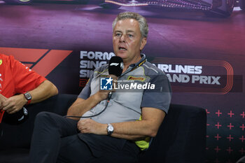 2024-09-20 - ISOLA Mario (ita), Motorsport Racing Manager of Pirelli, portrait press conference during the Formula 1 Singapore Grand Prix 2024, 18th round of the 2024 Formula One World Championship from September 20 to 22, 2024 on the Marina Bay Circuit, in Singapore, Singapore - F1 - SINGAPORE GRAND PRIX 2024 - FORMULA 1 - MOTORS