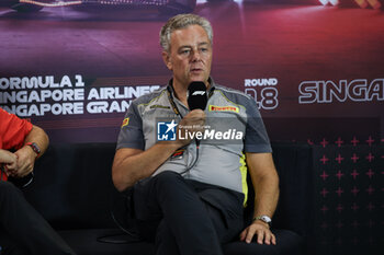 2024-09-20 - ISOLA Mario (ita), Motorsport Racing Manager of Pirelli, portrait press conference during the Formula 1 Singapore Grand Prix 2024, 18th round of the 2024 Formula One World Championship from September 20 to 22, 2024 on the Marina Bay Circuit, in Singapore, Singapore - F1 - SINGAPORE GRAND PRIX 2024 - FORMULA 1 - MOTORS