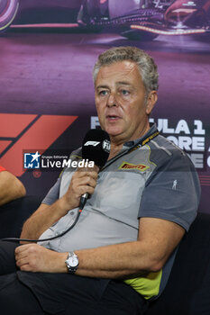 2024-09-20 - ISOLA Mario (ita), Motorsport Racing Manager of Pirelli, portrait press conference during the Formula 1 Singapore Grand Prix 2024, 18th round of the 2024 Formula One World Championship from September 20 to 22, 2024 on the Marina Bay Circuit, in Singapore, Singapore - F1 - SINGAPORE GRAND PRIX 2024 - FORMULA 1 - MOTORS