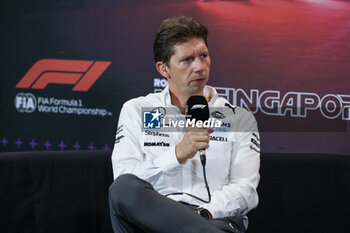 2024-09-20 - VOWLES James, Team Principal of Williams Racing, portrait press conference during the Formula 1 Singapore Grand Prix 2024, 18th round of the 2024 Formula One World Championship from September 20 to 22, 2024 on the Marina Bay Circuit, in Singapore, Singapore - F1 - SINGAPORE GRAND PRIX 2024 - FORMULA 1 - MOTORS