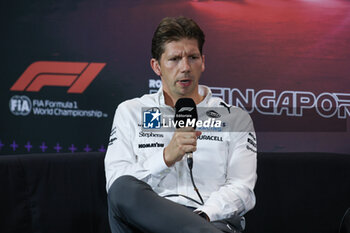 2024-09-20 - VOWLES James, Team Principal of Williams Racing, portrait press conference during the Formula 1 Singapore Grand Prix 2024, 18th round of the 2024 Formula One World Championship from September 20 to 22, 2024 on the Marina Bay Circuit, in Singapore, Singapore - F1 - SINGAPORE GRAND PRIX 2024 - FORMULA 1 - MOTORS