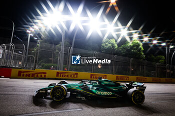 2024-09-20 - 18 STROLL Lance (can), Aston Martin F1 Team AMR24, action during the Formula 1 Singapore Grand Prix 2024, 18th round of the 2024 Formula One World Championship from September 20 to 22, 2024 on the Marina Bay Circuit, in Singapore, Singapore - F1 - SINGAPORE GRAND PRIX 2024 - FORMULA 1 - MOTORS