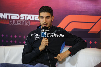 2024-10-17 - OCON Esteban (fra), Alpine F1 Team A524, portrait press conference during the Formula 1 Pirelli United States Grand Prix 2024, 19th round of the 2024 Formula One World Championship from October 18 to 20, 2024 on the Circuit of the Americas, in Austin, United States of America - F1 - US GRAND PRIX 2024 - FORMULA 1 - MOTORS