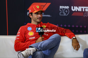 2024-10-17 - SAINZ Carlos (spa), Scuderia Ferrari SF-24, portrait press conference during the Formula 1 Pirelli United States Grand Prix 2024, 19th round of the 2024 Formula One World Championship from October 18 to 20, 2024 on the Circuit of the Americas, in Austin, United States of America - F1 - US GRAND PRIX 2024 - FORMULA 1 - MOTORS