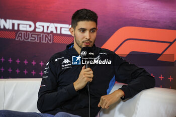 2024-10-17 - OCON Esteban (fra), Alpine F1 Team A524, portrait press conference during the Formula 1 Pirelli United States Grand Prix 2024, 19th round of the 2024 Formula One World Championship from October 18 to 20, 2024 on the Circuit of the Americas, in Austin, United States of America - F1 - US GRAND PRIX 2024 - FORMULA 1 - MOTORS