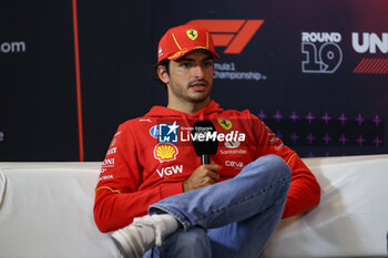 2024-10-17 - SAINZ Carlos (spa), Scuderia Ferrari SF-24, portrait press conference during the Formula 1 Pirelli United States Grand Prix 2024, 19th round of the 2024 Formula One World Championship from October 18 to 20, 2024 on the Circuit of the Americas, in Austin, United States of America - F1 - US GRAND PRIX 2024 - FORMULA 1 - MOTORS