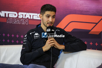 2024-10-17 - OCON Esteban (fra), Alpine F1 Team A524, portrait press conference during the Formula 1 Pirelli United States Grand Prix 2024, 19th round of the 2024 Formula One World Championship from October 18 to 20, 2024 on the Circuit of the Americas, in Austin, United States of America - F1 - US GRAND PRIX 2024 - FORMULA 1 - MOTORS