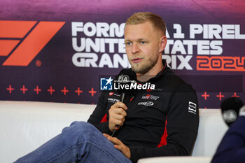 2024-10-17 - MAGNUSSEN Kevin (den), Haas F1 Team VF-24 Ferrari, portrait press conference during the Formula 1 Pirelli United States Grand Prix 2024, 19th round of the 2024 Formula One World Championship from October 18 to 20, 2024 on the Circuit of the Americas, in Austin, United States of America - F1 - US GRAND PRIX 2024 - FORMULA 1 - MOTORS