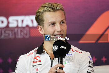 2024-10-17 - LAWSON Liam (nzl), Visa Cash App RB F1 Team Reserve Driver, portrait press conference during the Formula 1 Pirelli United States Grand Prix 2024, 19th round of the 2024 Formula One World Championship from October 18 to 20, 2024 on the Circuit of the Americas, in Austin, United States of America - F1 - US GRAND PRIX 2024 - FORMULA 1 - MOTORS