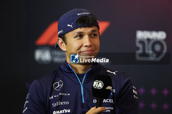 2024-10-17 - ALBON Alexander (tha), Williams Racing FW46, portrait press conference during the Formula 1 Pirelli United States Grand Prix 2024, 19th round of the 2024 Formula One World Championship from October 18 to 20, 2024 on the Circuit of the Americas, in Austin, United States of America - F1 - US GRAND PRIX 2024 - FORMULA 1 - MOTORS