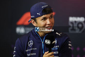 2024-10-17 - ALBON Alexander (tha), Williams Racing FW46, portrait press conference during the Formula 1 Pirelli United States Grand Prix 2024, 19th round of the 2024 Formula One World Championship from October 18 to 20, 2024 on the Circuit of the Americas, in Austin, United States of America - F1 - US GRAND PRIX 2024 - FORMULA 1 - MOTORS