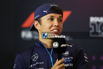 2024-10-17 - ALBON Alexander (tha), Williams Racing FW46, portrait press conference during the Formula 1 Pirelli United States Grand Prix 2024, 19th round of the 2024 Formula One World Championship from October 18 to 20, 2024 on the Circuit of the Americas, in Austin, United States of America - F1 - US GRAND PRIX 2024 - FORMULA 1 - MOTORS