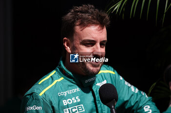 2024-10-17 - ALONSO Fernando (spa), Aston Martin F1 Team AMR24, portrait during the Formula 1 Pirelli United States Grand Prix 2024, 19th round of the 2024 Formula One World Championship from October 18 to 20, 2024 on the Circuit of the Americas, in Austin, United States of America - F1 - US GRAND PRIX 2024 - FORMULA 1 - MOTORS