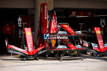 2024-10-17 - Scuderia Ferrari SF-24, mechanical detail front wings during the Formula 1 Pirelli United States Grand Prix 2024, 19th round of the 2024 Formula One World Championship from October 18 to 20, 2024 on the Circuit of the Americas, in Austin, United States of America - F1 - US GRAND PRIX 2024 - FORMULA 1 - MOTORS