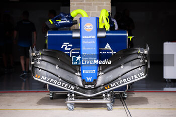 2024-10-17 - Williams Racing FW46, mechanical detail front wing during the Formula 1 Pirelli United States Grand Prix 2024, 19th round of the 2024 Formula One World Championship from October 18 to 20, 2024 on the Circuit of the Americas, in Austin, United States of America - F1 - US GRAND PRIX 2024 - FORMULA 1 - MOTORS