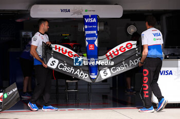 2024-10-17 - Visa Cash App RB F1 Team VCARB 01, mechanical detail front wing during the Formula 1 Pirelli United States Grand Prix 2024, 19th round of the 2024 Formula One World Championship from October 18 to 20, 2024 on the Circuit of the Americas, in Austin, United States of America - F1 - US GRAND PRIX 2024 - FORMULA 1 - MOTORS