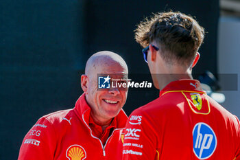 18/10/2024 - Oliver Bearman (GBR) - Reserve Driver, Scuderia Ferrari and Jock Clear (GBR) - Scuderia Ferrari Academy during the Formula 1 Pirelli United States Grand Prix 2024, scheduled to take place at Circuit of Americas in Austin, TX (USA) Sept 18-20, 2024 - FORMULA 1 PIRELLI UNITED STATES GRAND PRIX 2024 - PRACTICE - FORMULA 1 - MOTORI